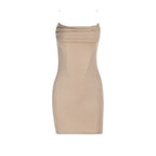 U neck ruched backless cami mini dress  | Festival Outfits Women