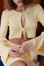Bell Sleeve Cardigan Set Sweater Dress