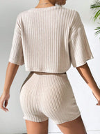 Liber Spring Women's Solid Color Solid Color 2-piece Sets