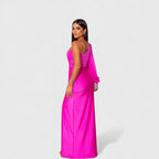 The Celeste — One-Shoulder Satin Maxi Dress