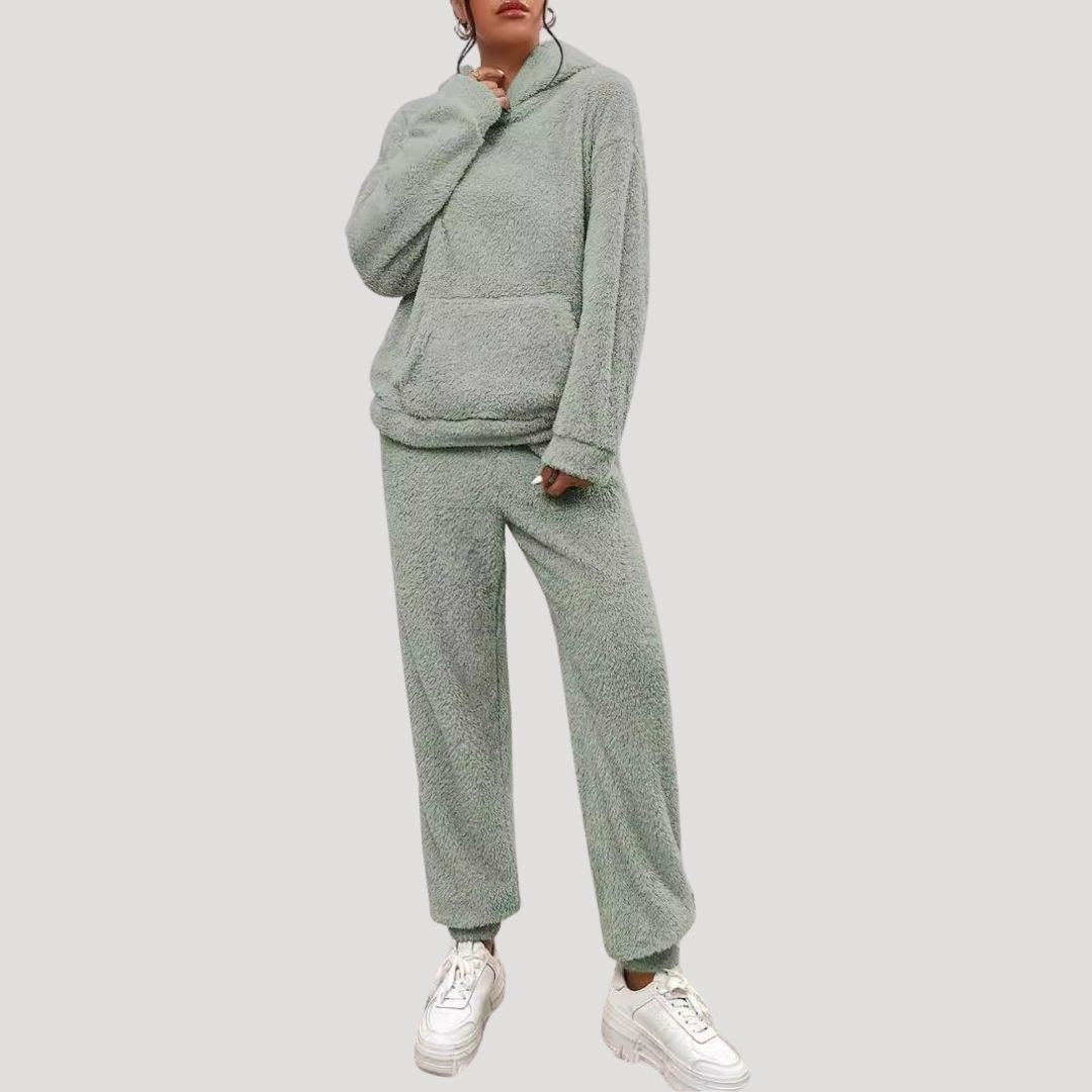 | Women's Hooded Lounge Set in Spring Fabric