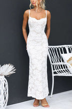 Floral Lace Bodycon Maxi Cami Dress