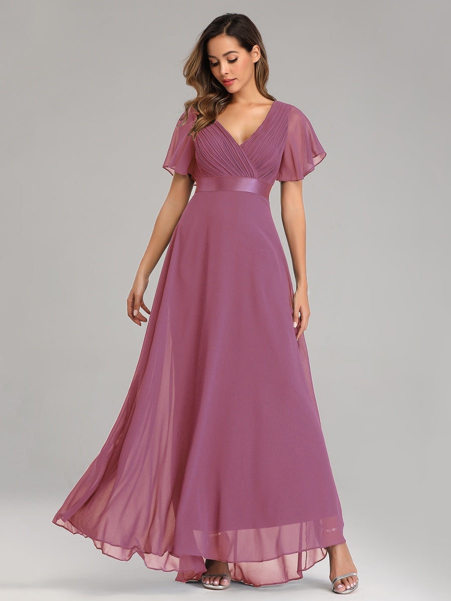 V-neck Chiffon Large Skirt Temperament Formal Dress Maxi Dresses