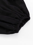 V-neck Flared Sleeves Waist Mini&Short Dresses