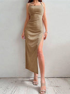 Strappy Backless Bodycon Halter Dress