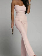 Tube Top Suit Trousers Straight-fit Leisure Sexy Jumpsuits