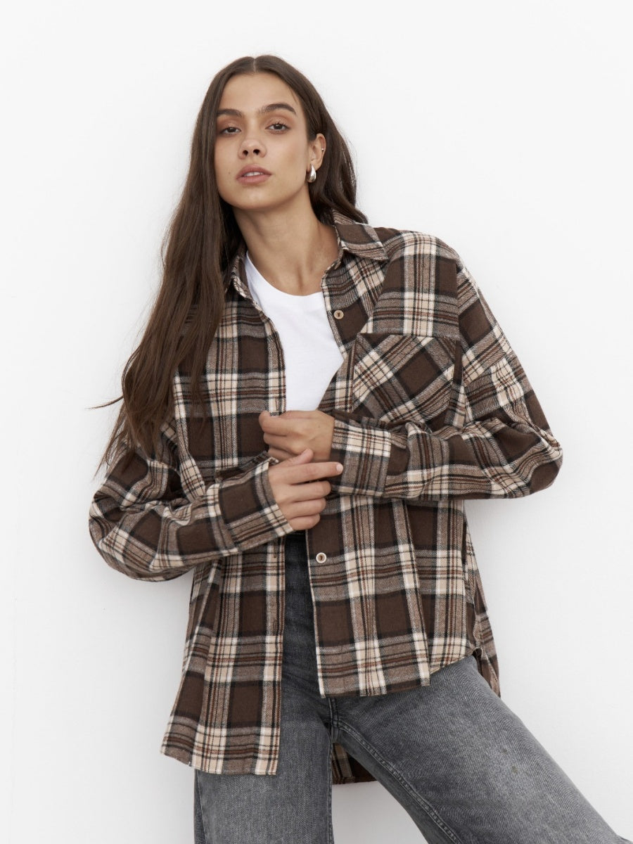 Plaid Oversize Coat Shirts