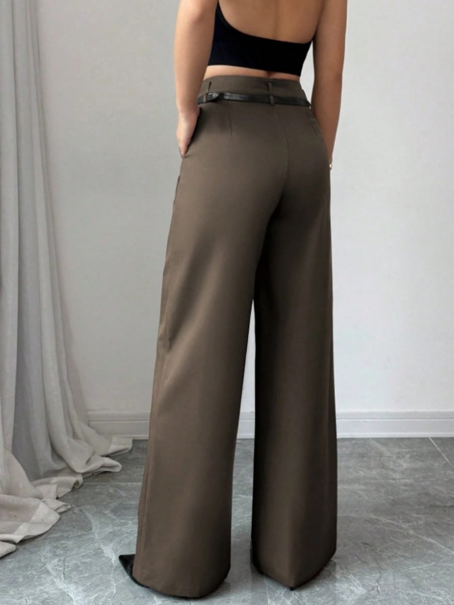 Straight-fit Suit Commuting Pocket Pants