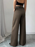 Straight-fit Suit Commuting Pocket Pants