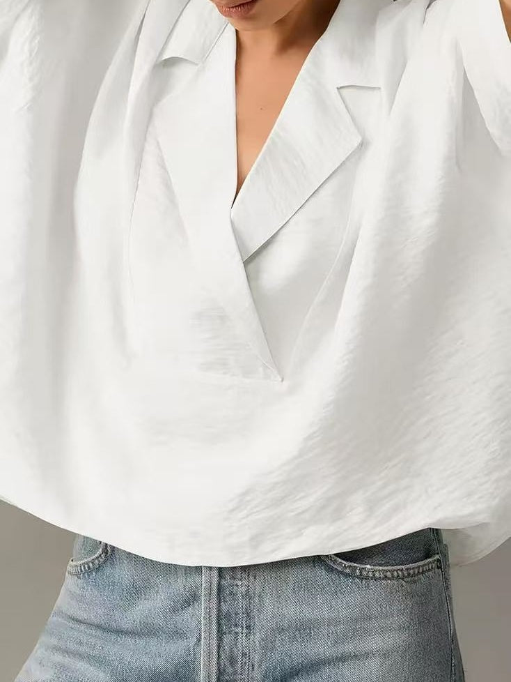 Short-sleeved Collared Casual Loose T-shirt