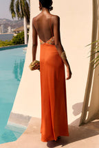 Marlena Embroidered Lace Slip Maxi Dress