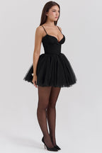 Chiffon Lace-up Backless Dress