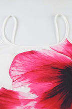 Poppy Floral Print Spaghetti Strap Scoop Neck Slip Mini Dress