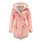 Solid Color Hooded Cotton-Padded Coat
