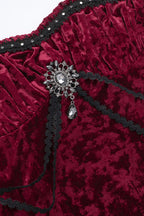Elegant Ruffle Lace Gothic Dress