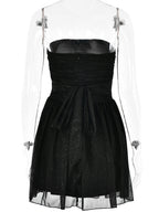 Party Dresses Red Strapless Bows Sleeveless Open Shoulder Semi Formal Dress