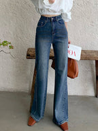 Vintage Blue High Rise Flare Jeans