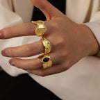 Vintage Style Copper Zirconia Open Ring