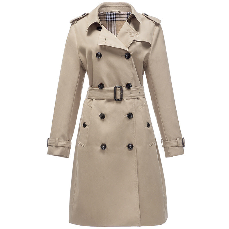 Khaki Double-Breasted Coat