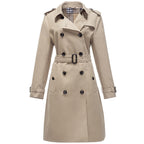 Khaki Double-Breasted Coat