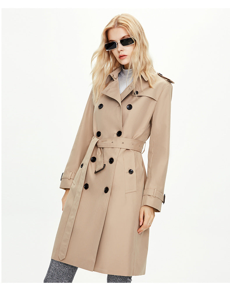 Khaki Double-Breasted Coat