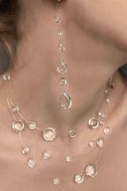 Clear Crystal Dewdrop Earrings