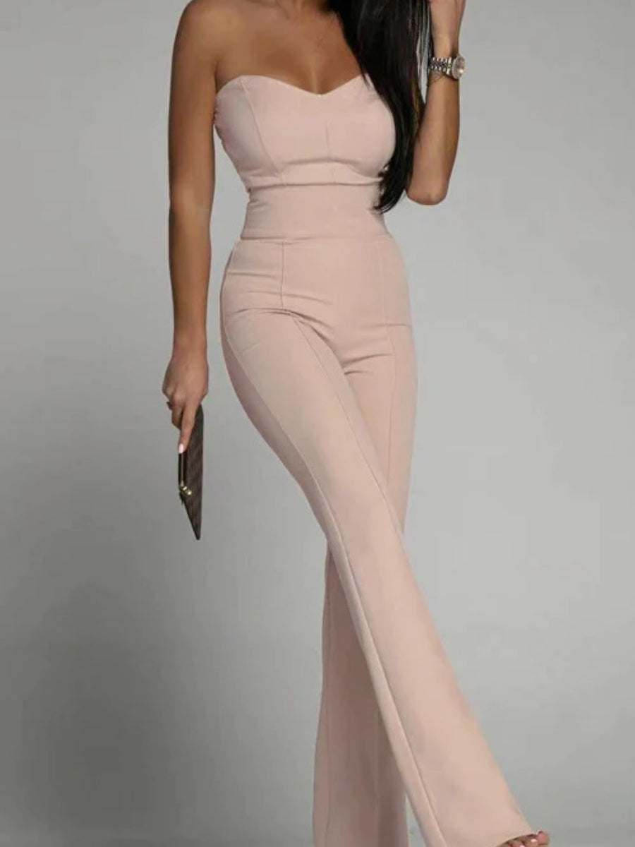 Tube Top Suit Trousers Straight-fit Leisure Sexy Jumpsuits