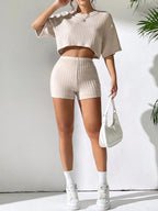 Liber Spring Women's Solid Color Solid Color 2-piece Sets
