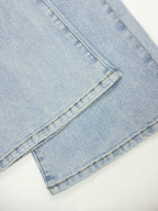 Washed Slim-fit High Stretch Low-rise Flared Jeans