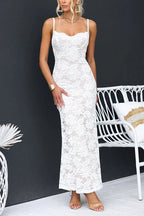 Floral Lace Bodycon Maxi Cami Dress