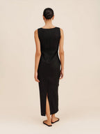 Square Collar Cotton And Linen Camisoles Leisure Temperament Maxi Dresses