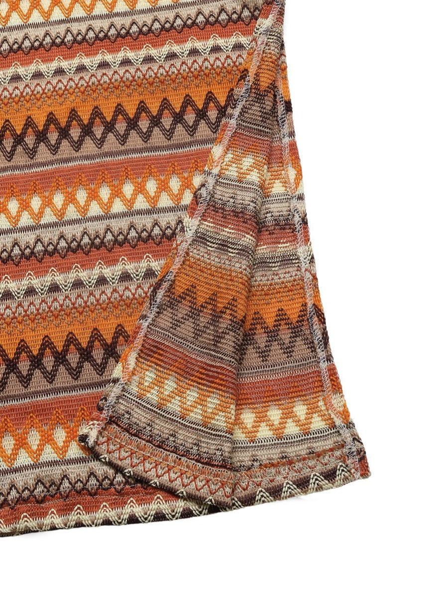 Slit Stripes Maxi Dresses