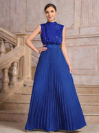Sequins Crimp Banquet Formal Dress Party Wedding Backless Maxi Dresses