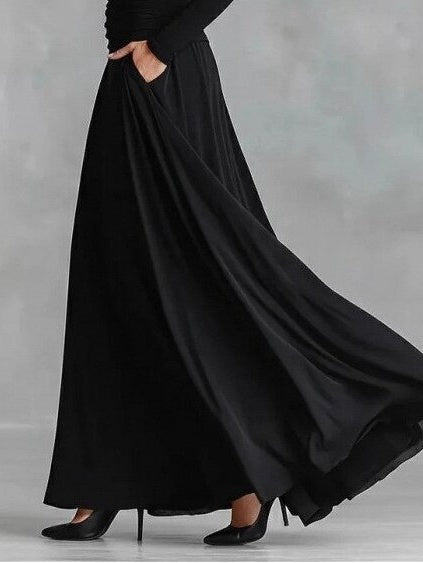 Patchwork Wrap Neckline Slimming Long Dress