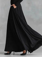 Patchwork Wrap Neckline Slimming Long Dress