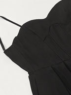 Black Elegant Camisole Formal Dress Maxi Dresses