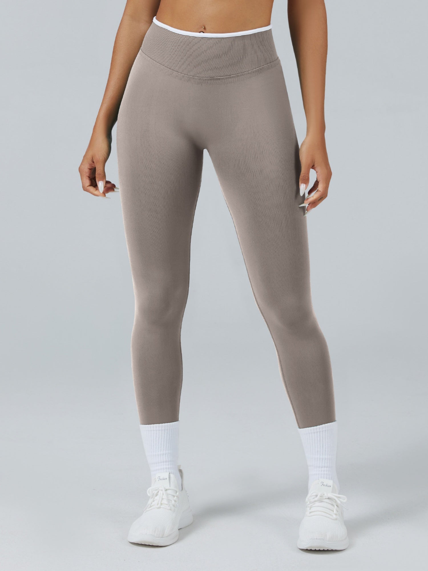 Color Matching Seamless High-waisted Hip Lift Exercise Yoga Pants