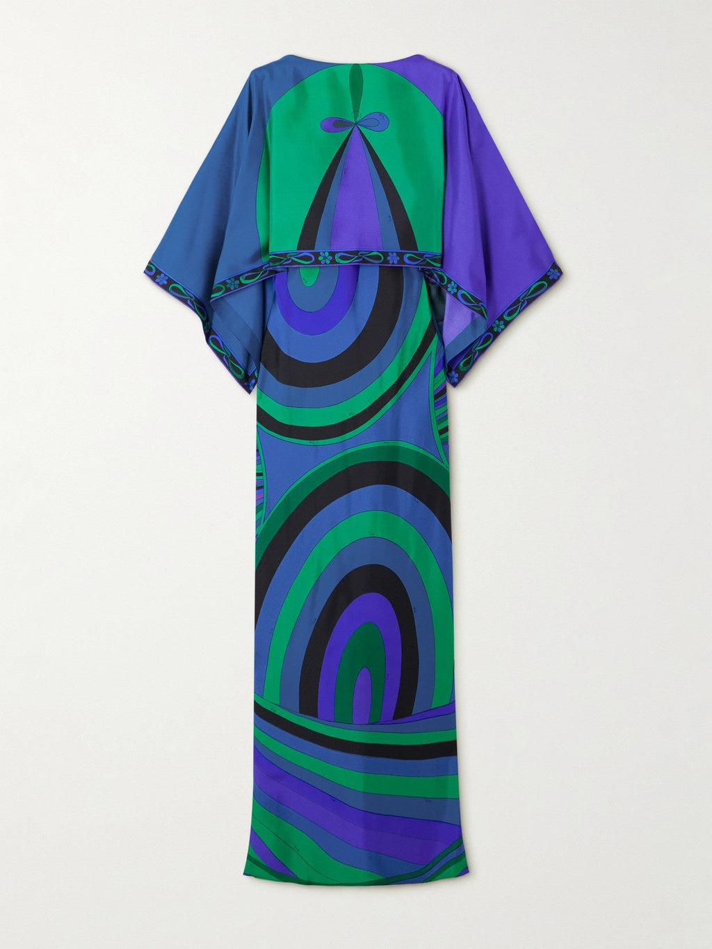 Abstract Irregular Print Shawl Dress Two-piece Set