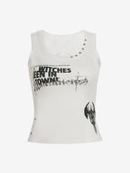 Retro Punk Rock Halter Cami Top
