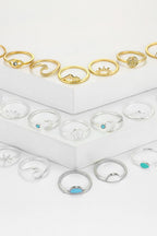 Blue Zone Planet | 19-Piece Zinc Alloy Ring Set