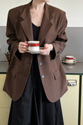 Vintage Casual Long Sleeve Blazer