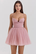 Chiffon Lace-up Backless Dress