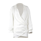 Fiona Long Sleeve White Shirt Dress