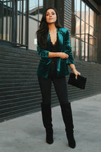 Pleuche Slim Fit Blazer
