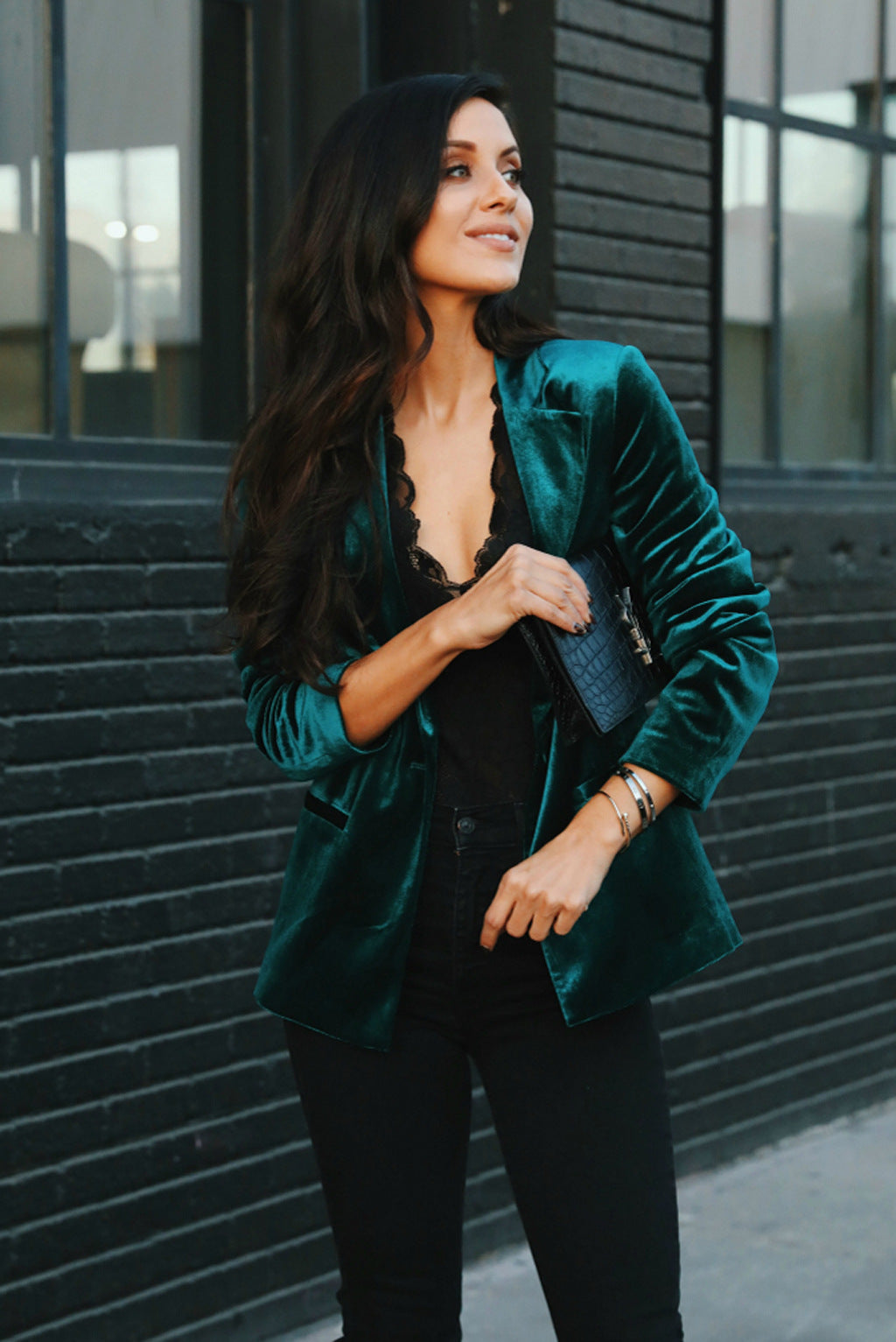 Pleuche Slim Fit Blazer