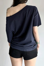 Vintage Loose Street Print T-shirt