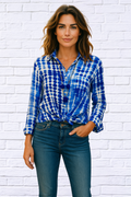 Indigo Ink Womens Button up Long Sleeve Shirt