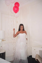Estefanía Timeless Sunlit Ruffle Cascade Dress Elevated Occasion Wear