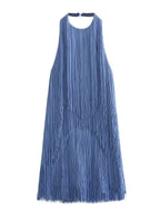 Halter Sleeveless Tassel Mini&Short Dresses