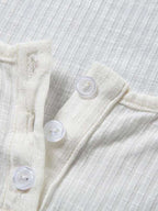 White U-neck Solid Color Sexy Cropped Slim-fit T-shirt